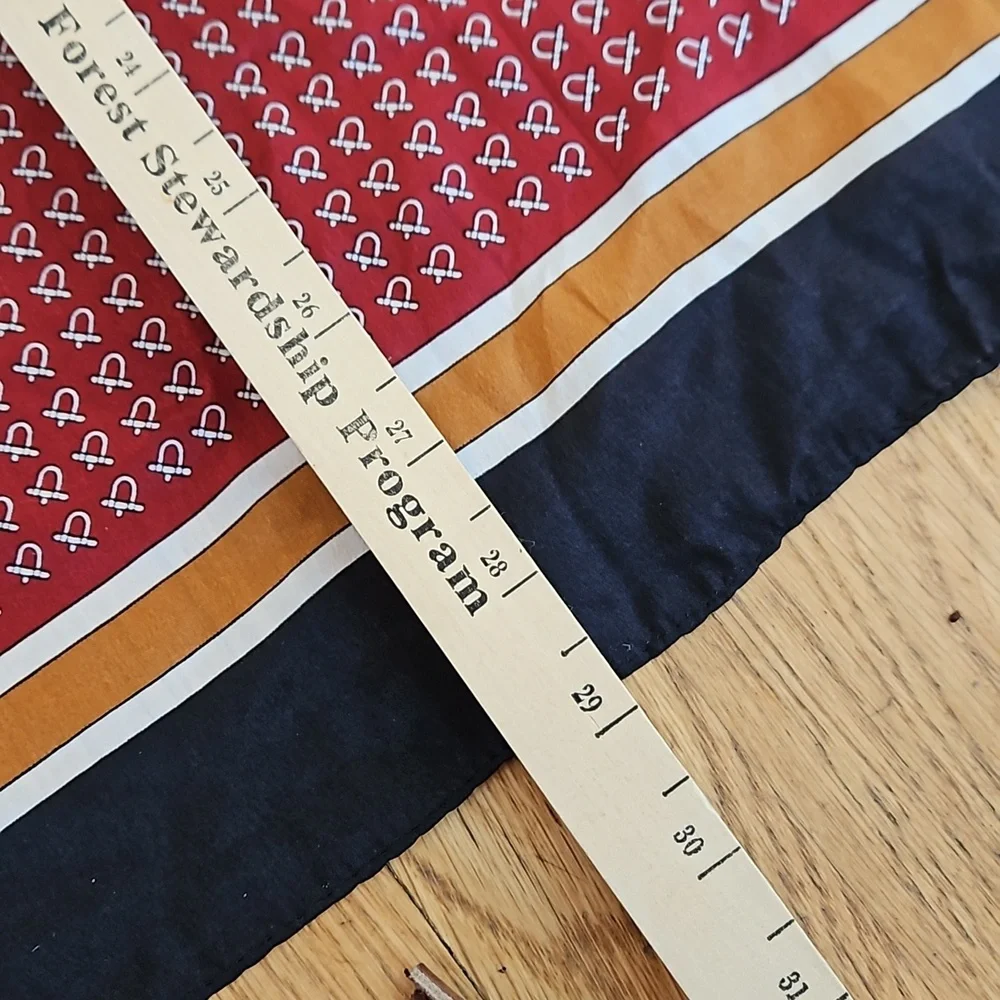 Vintage silk large square scarf